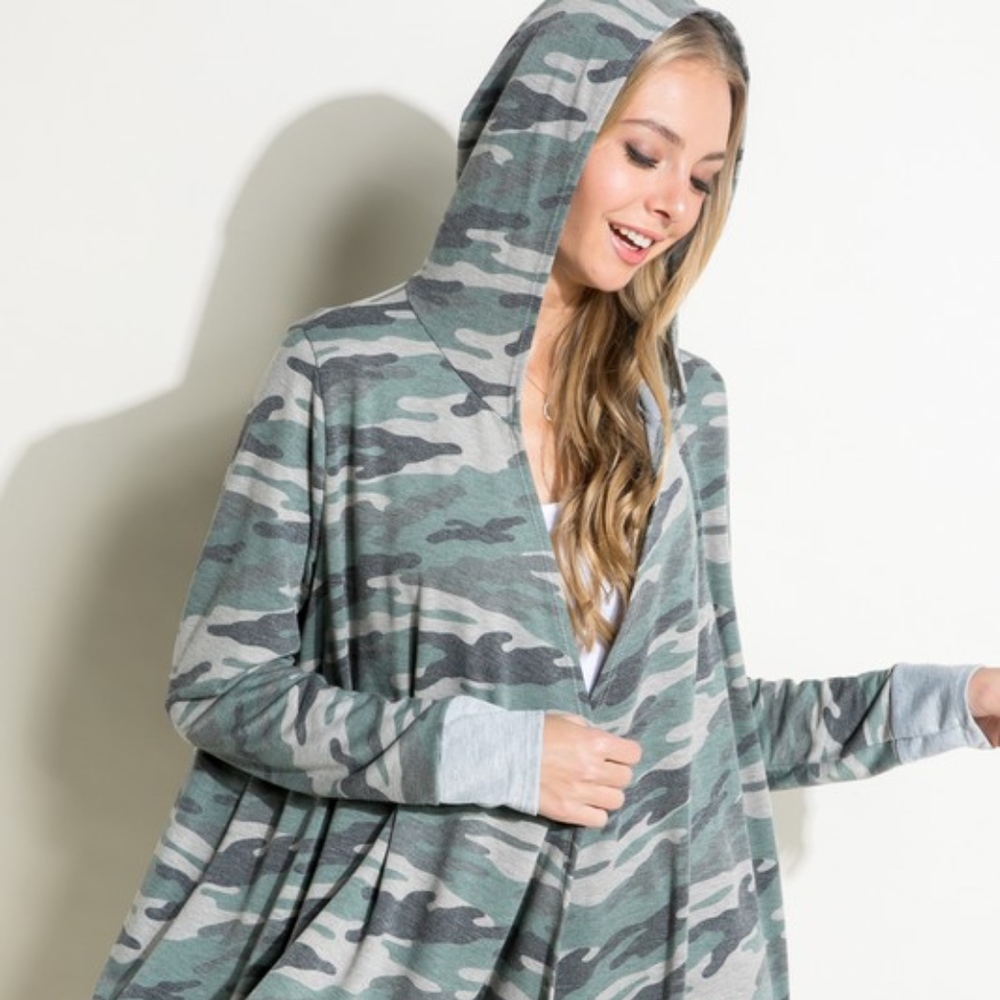 Last 2 ‼️ Camouflage Hoodie Cardigan - Picture 4 of 6